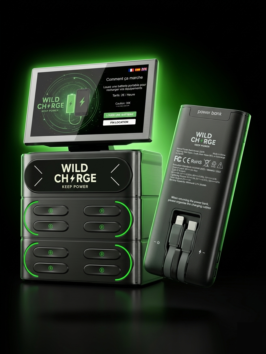 Borne de recharge nomade Wild Charge avec batterie